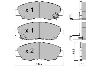 Комплект тормозных колодок BPHO-1002 AISIN